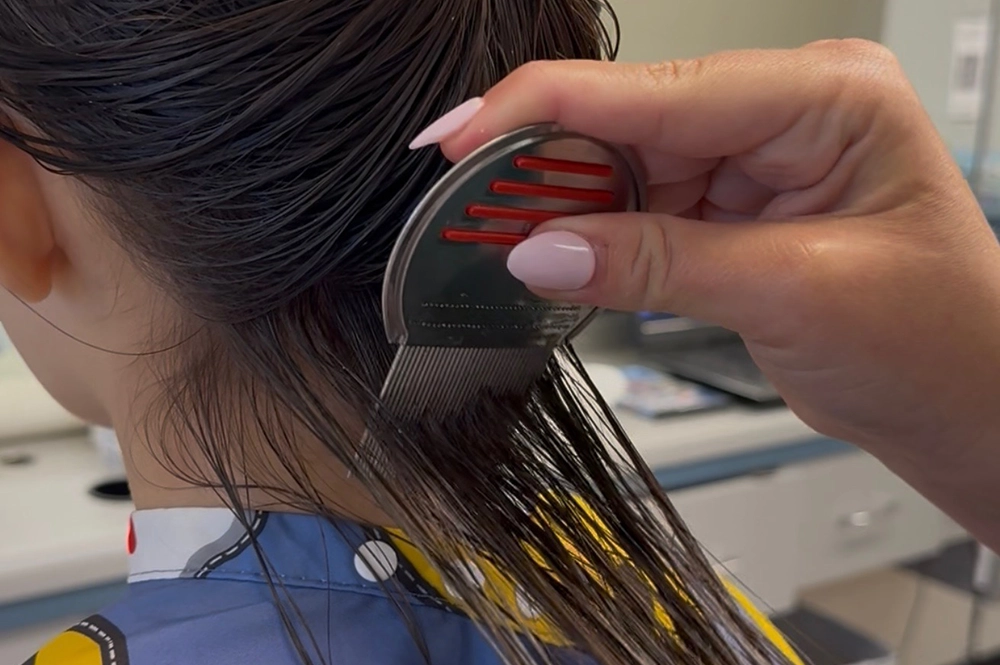 Detailed strand-by-strand nit removal process